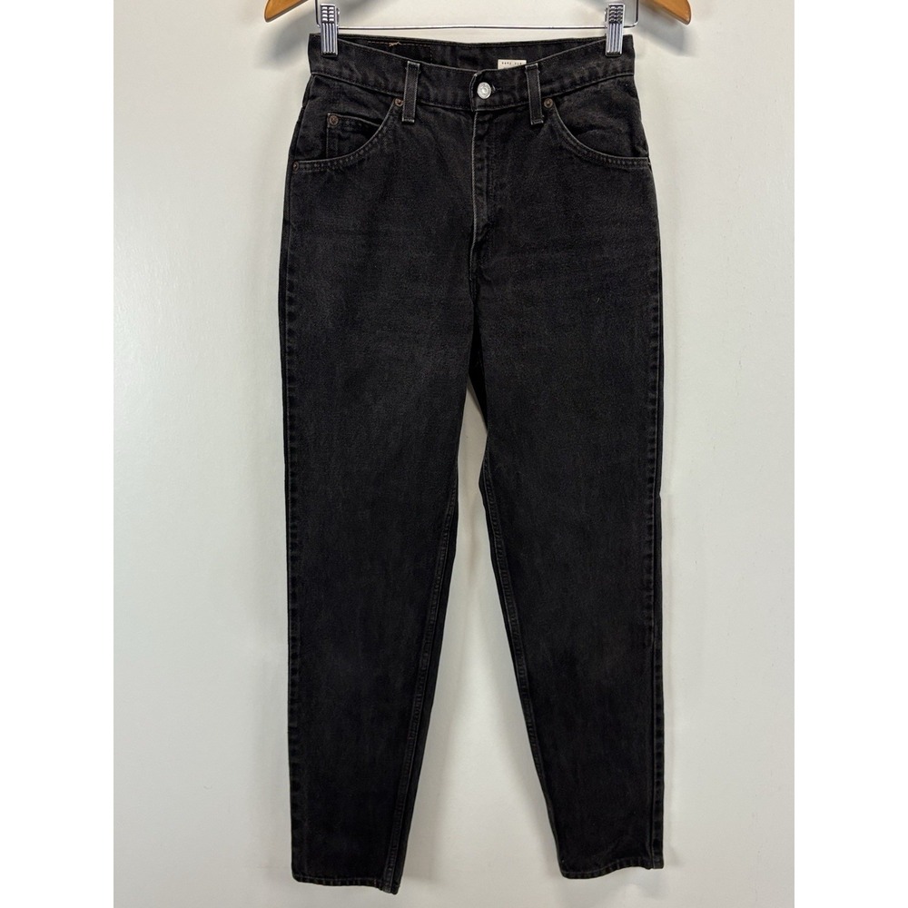 Vtg Levi's 912 Black Jeans Sz 6 Long Women Orange Tab 1997 Slim Fit Tapered Leg